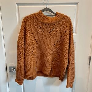 Sisters Cable Knit Sweater, Camel, M/L, EUC, Cowl neck